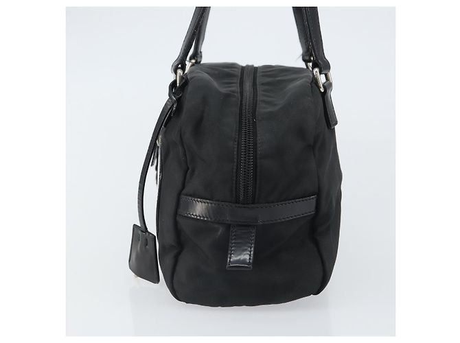 PRADA Bolsa de mão em nylon preto prata Auth ka1246 - vista 3