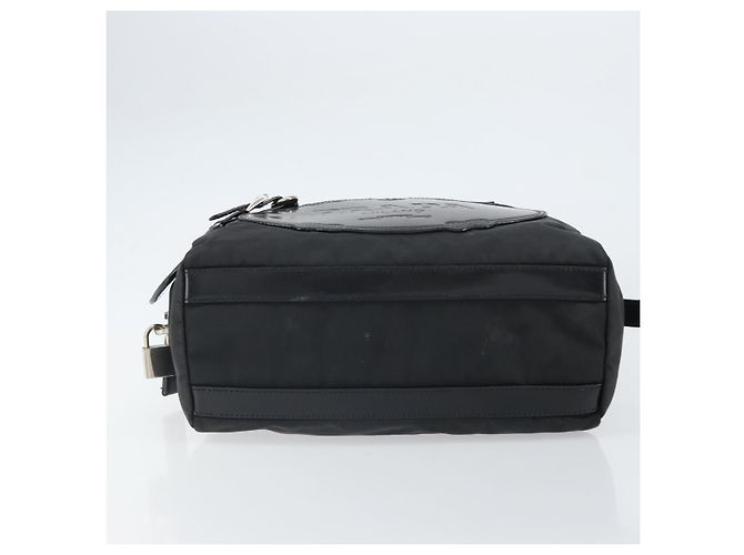 PRADA Bolsa de mão em nylon preto prata Auth ka1246 - vista 5