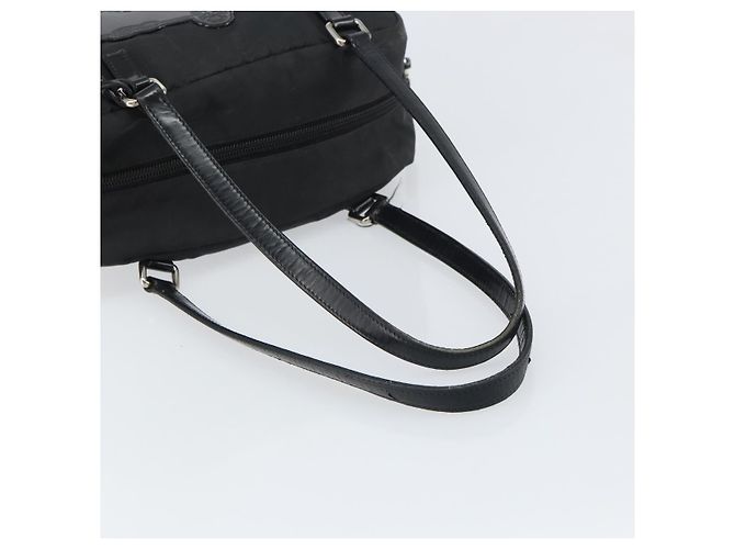 PRADA Bolsa de mão em nylon preto prata Auth ka1246 - vista 7