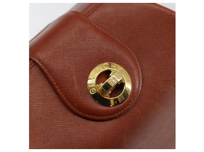 Borsa a mano GIVENCHY in pelle marrone dorato Auth 159082 D'oro - vista 14