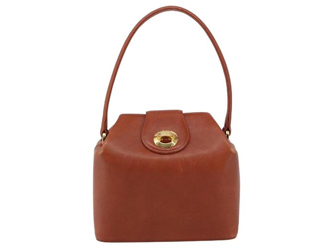 Borsa a mano GIVENCHY in pelle marrone dorato Auth 159082 D'oro - vista 2