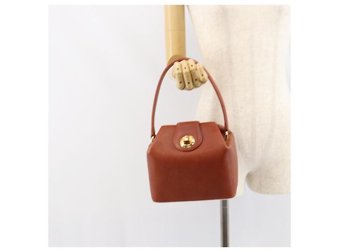 Borsa a mano GIVENCHY in pelle marrone dorato Auth 159082 D'oro - vista 20