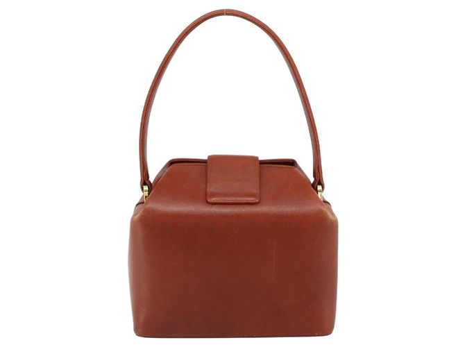Borsa a mano GIVENCHY in pelle marrone dorato Auth 159082 D'oro - vista 3