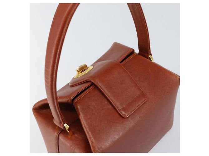 Borsa a mano GIVENCHY in pelle marrone dorato Auth 159082 D'oro - vista 6