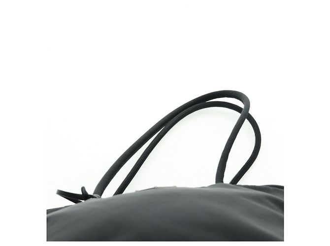 PRADA Borsa a mano in nylon pelle nera argento Auth ep12566 Nero - vista 14