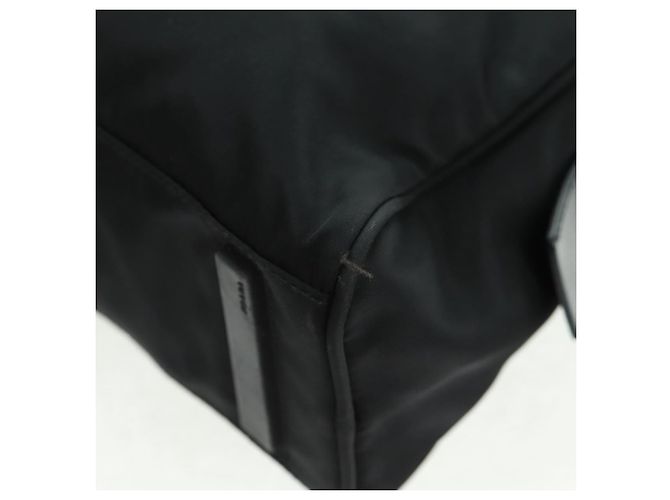 PRADA Borsa a mano in nylon pelle nera argento Auth ep12566 Nero - vista 15