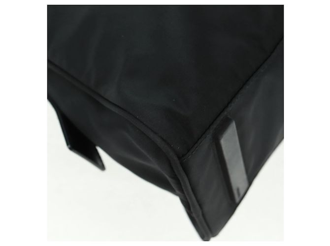 PRADA Borsa a mano in nylon pelle nera argento Auth ep12566 Nero - vista 16