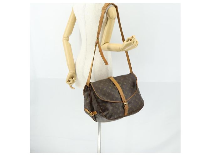 LOUIS VUITTON Borsa a Spalla Monogram Saumur 35 M42254 LV Auth 157246 Monogramma - vista 27