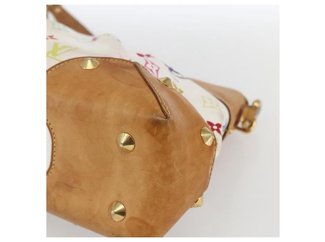 LOUIS VUITTON Bolsa de Mão Judy MM Multicolor Monograma 2em1 Branca M40255 Auth ka1257 Branco - vista 14