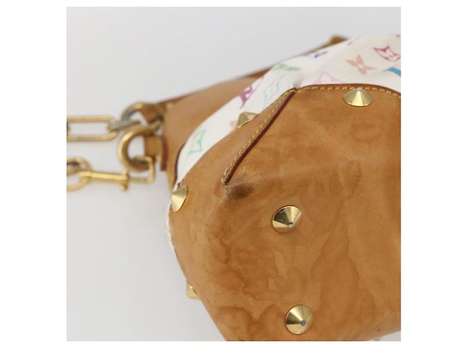 LOUIS VUITTON Bolsa de Mão Judy MM Multicolor Monograma 2em1 Branca M40255 Auth ka1257 Branco - vista 15