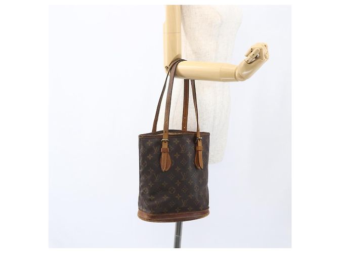 LOUIS VUITTON Borsa a Spalla Monogram Bucket PM M42238 LV Auth am10400 Monogramma - vista 25