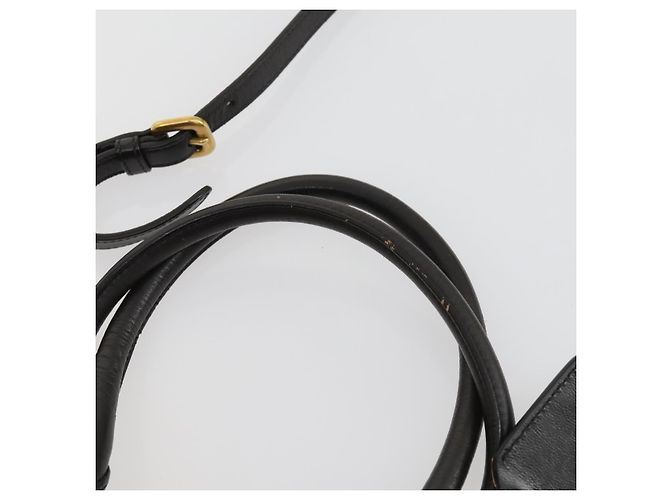 PRADA Borsa a mano in nylon pelle 2 in 1 nera oro Auth 156149 Nero D'oro - vista 14