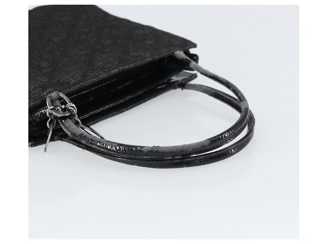Christian Dior Borsa Lady Dior in denim nero e argento Auth 160181 - vista 7