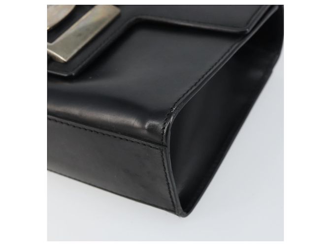 Borsa a mano Vala in pelle nera e argento di Salvatore Ferragamo Auth 160107 Nero - vista 10