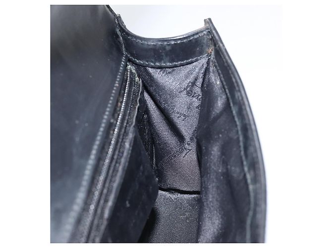 Borsa a mano Vala in pelle nera e argento di Salvatore Ferragamo Auth 160107 Nero - vista 18