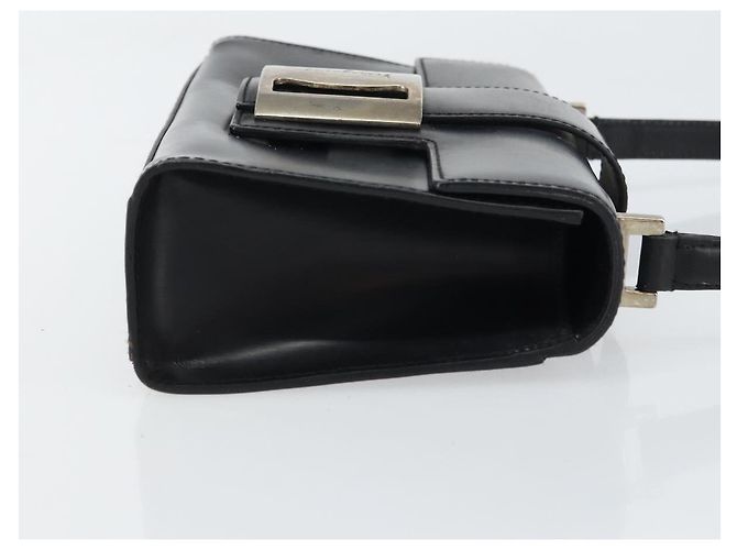 Borsa a mano Vala in pelle nera e argento di Salvatore Ferragamo Auth 160107 Nero - vista 4
