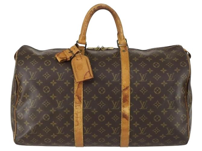 LOUIS VUITTON Borsa Boston Monogram Keepall 50 M41426 LV Auth 156961 Monogramma - vista 13