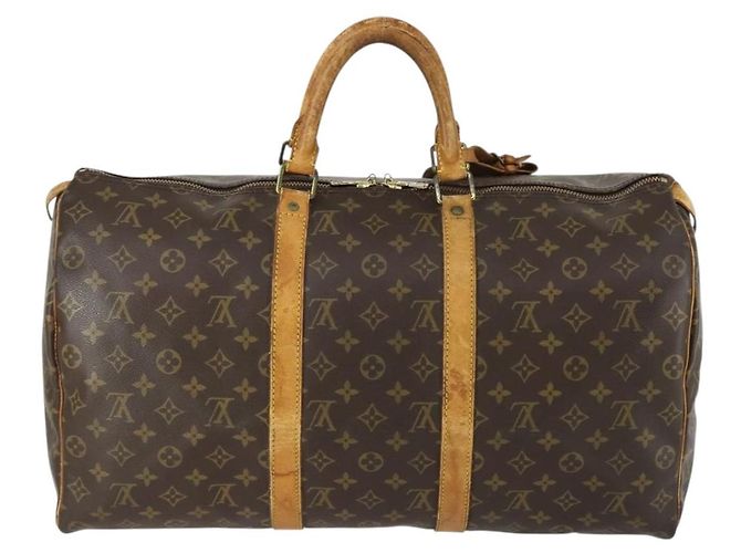 LOUIS VUITTON Borsa Boston Monogram Keepall 50 M41426 LV Auth 156961 Monogramma - vista 2