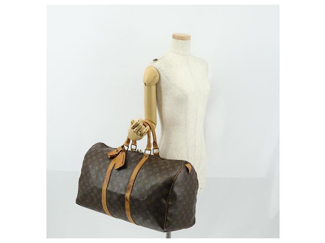 LOUIS VUITTON Borsa Boston Monogram Keepall 50 M41426 LV Auth 156961 Monogramma - vista 22