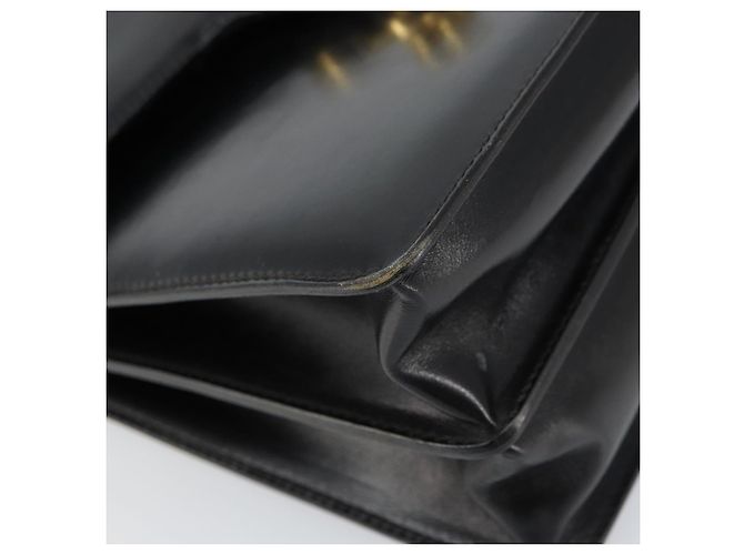 Borsa a mano GUCCI in pelle nera e oro Auth 159265 Nero D'oro - vista 11