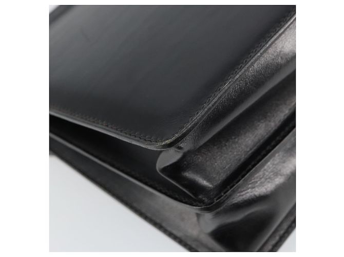 Borsa a mano GUCCI in pelle nera e oro Auth 159265 Nero D'oro - vista 13