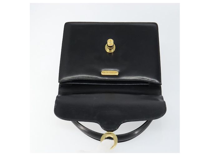 Borsa a mano GUCCI in pelle nera e oro Auth 159265 Nero D'oro - vista 15