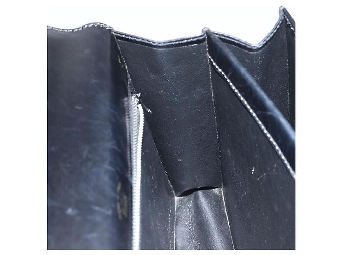 Borsa a mano GUCCI in pelle nera e oro Auth 159265 Nero D'oro - vista 19
