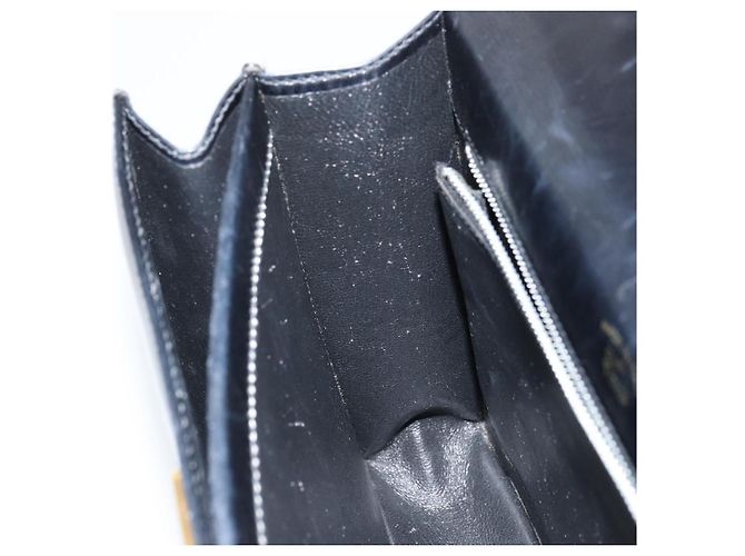 Borsa a mano GUCCI in pelle nera e oro Auth 159265 Nero D'oro - vista 20