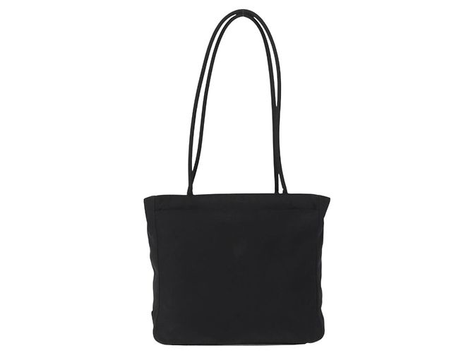 Borsa Tote Prada in nylon nero argento Auth gh1544 - vista 13
