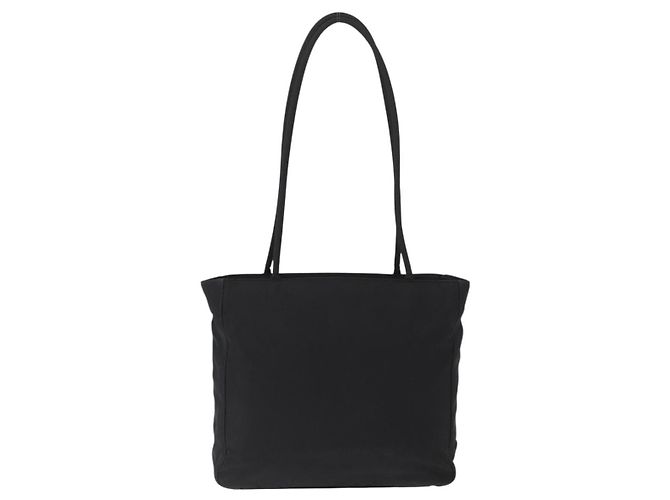 Borsa Tote Prada in nylon nero argento Auth gh1544 - vista 2