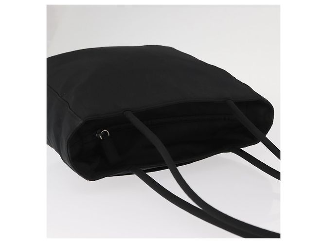 Borsa Tote Prada in nylon nero argento Auth gh1544 - vista 6