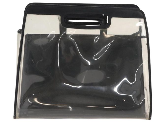 Borsa a mano in vinile trasparente GUCCI 002 1998 0453 Auth 156857 - vista 3