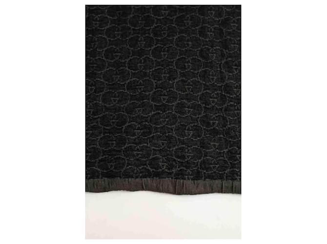 Gucci Sciarpa in lana nera Nero - vista 3