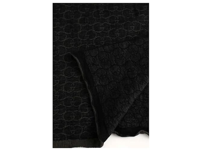 Gucci Sciarpa in lana nera Nero - vista 4