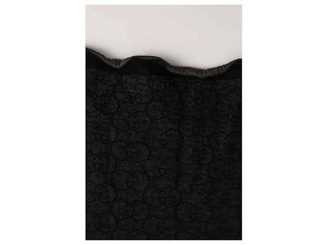 Gucci Sciarpa in lana nera Nero - vista 5