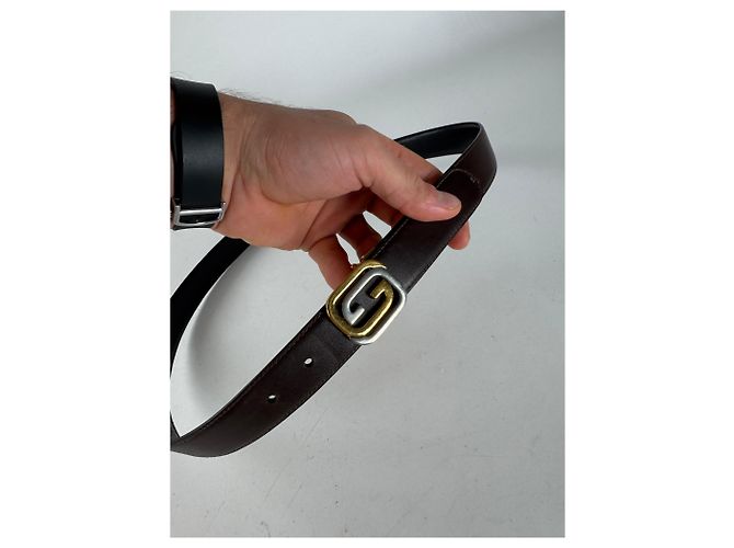 Vintage Gucci Ledergürtel braun - Ansicht 2