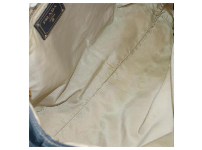 Prada Vintage Tote Tessuto Marineblau - Ansicht 5