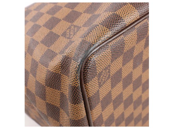 Borsa Louis Vuitton Greenwich PM Damier Ebene in marrone N41165 Rosso - vista 10