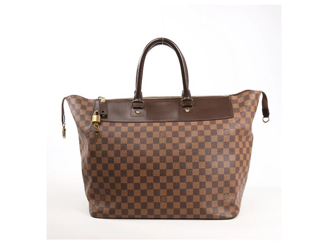 Borsa Louis Vuitton Greenwich PM Damier Ebene in marrone N41165 Rosso - vista 16