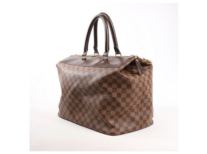 Borsa Louis Vuitton Greenwich PM Damier Ebene in marrone N41165 Rosso - vista 3