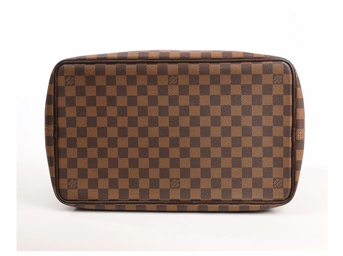 Borsa Louis Vuitton Greenwich PM Damier Ebene in marrone N41165 Rosso - vista 6