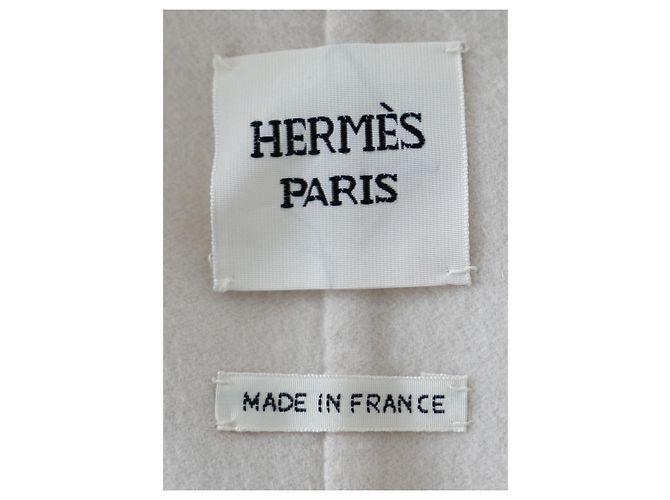 Abrigo de cachemira y cuero Hermès H Crudo - vista 6