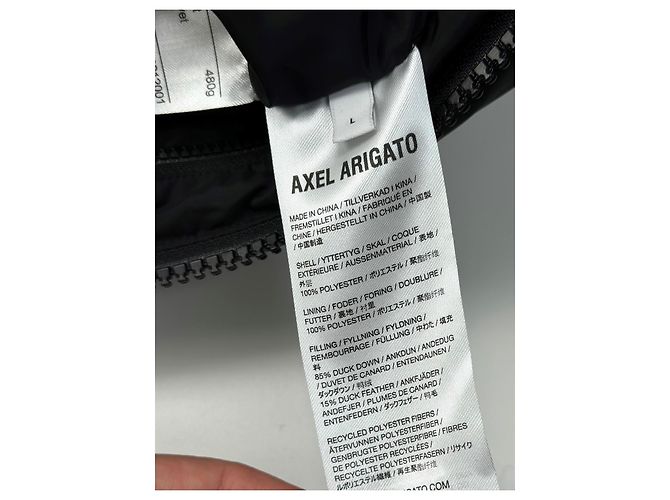 Abrigo acolchado negro Axel Arigato Lumia con capucha - vista 5