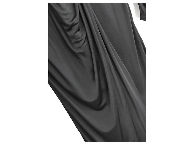 Versace Medusa Button Draped Dress Black - view 2