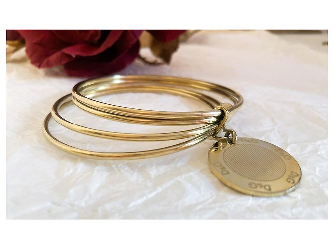Iconico bracciale e DOLCE & GABBANA in acciaio placcato oro "Flutter" D'oro - vista 12