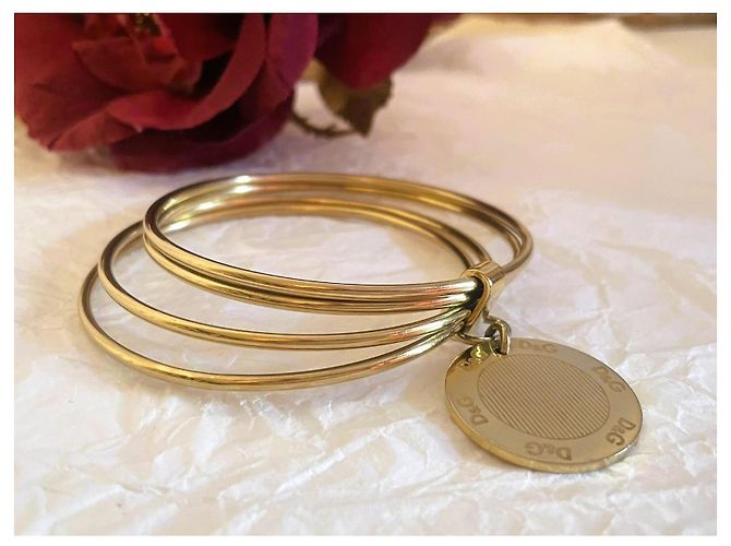 Iconico bracciale e DOLCE & GABBANA in acciaio placcato oro "Flutter" D'oro - vista 3