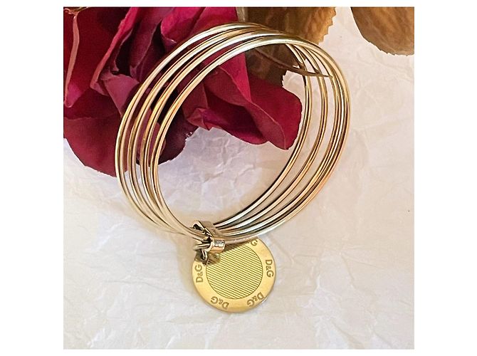 Iconico bracciale e DOLCE & GABBANA in acciaio placcato oro "Flutter" D'oro - vista 9