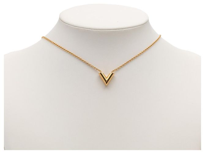 Collana Pendente Essenziale V Louis Vuitton D'oro - vista 6