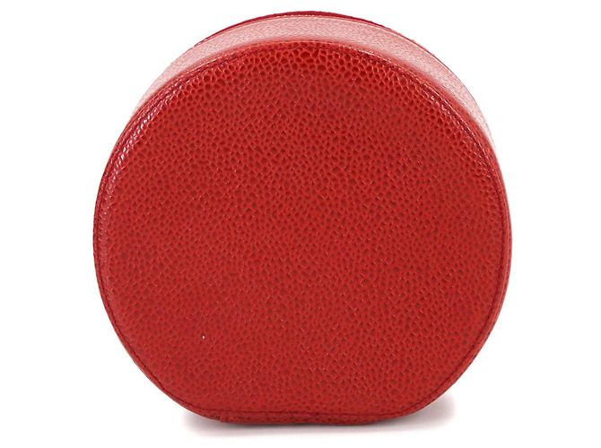 Chanel Red Grained Calfskin Jewelry Case - view 3