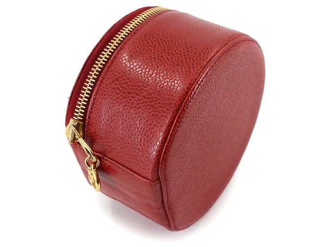 Chanel Red Grained Calfskin Jewelry Case - view 6